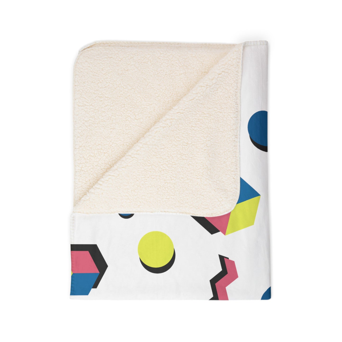 TDM "Geometric" Fleece Sherpa Blanket