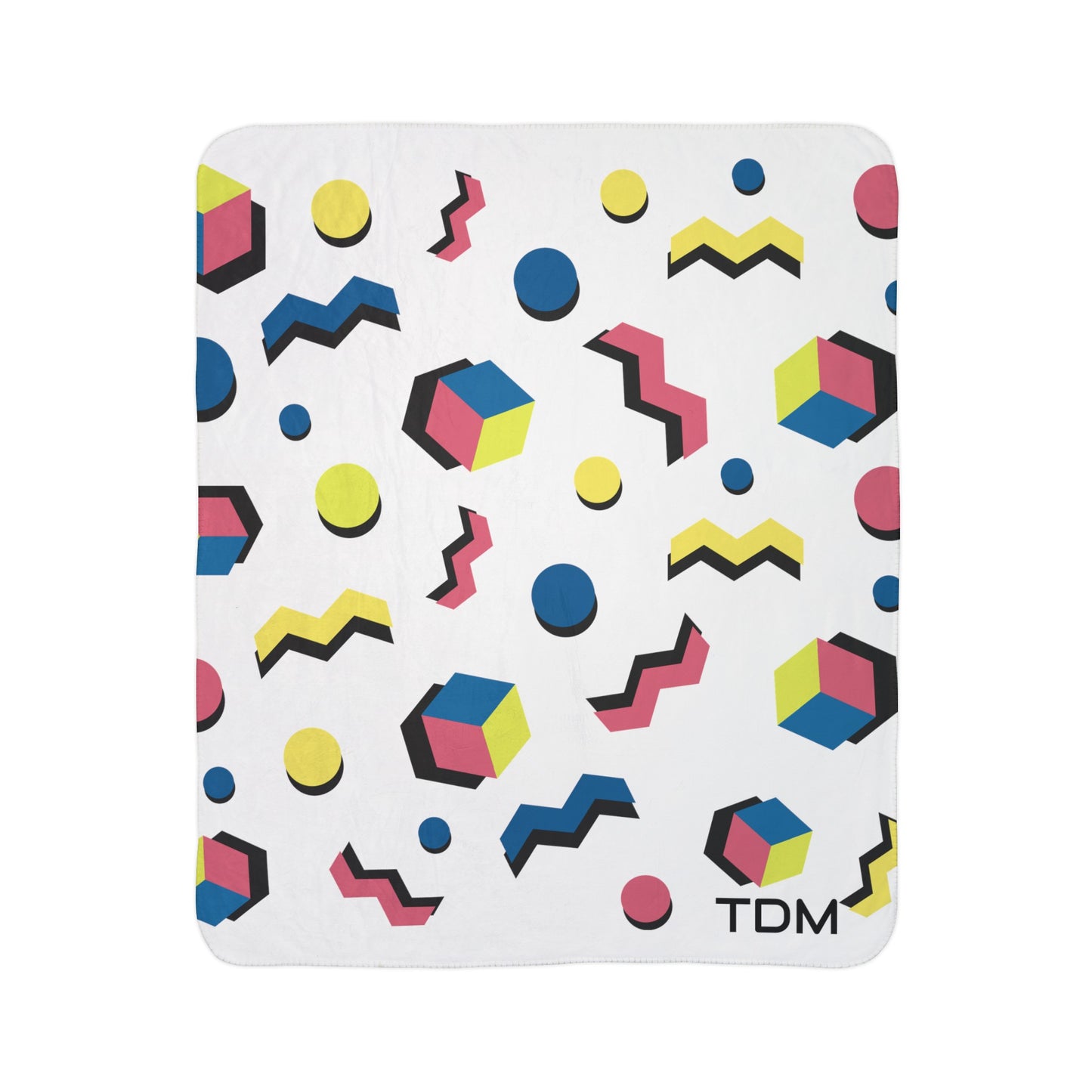 TDM "Geometric" Fleece Sherpa Blanket