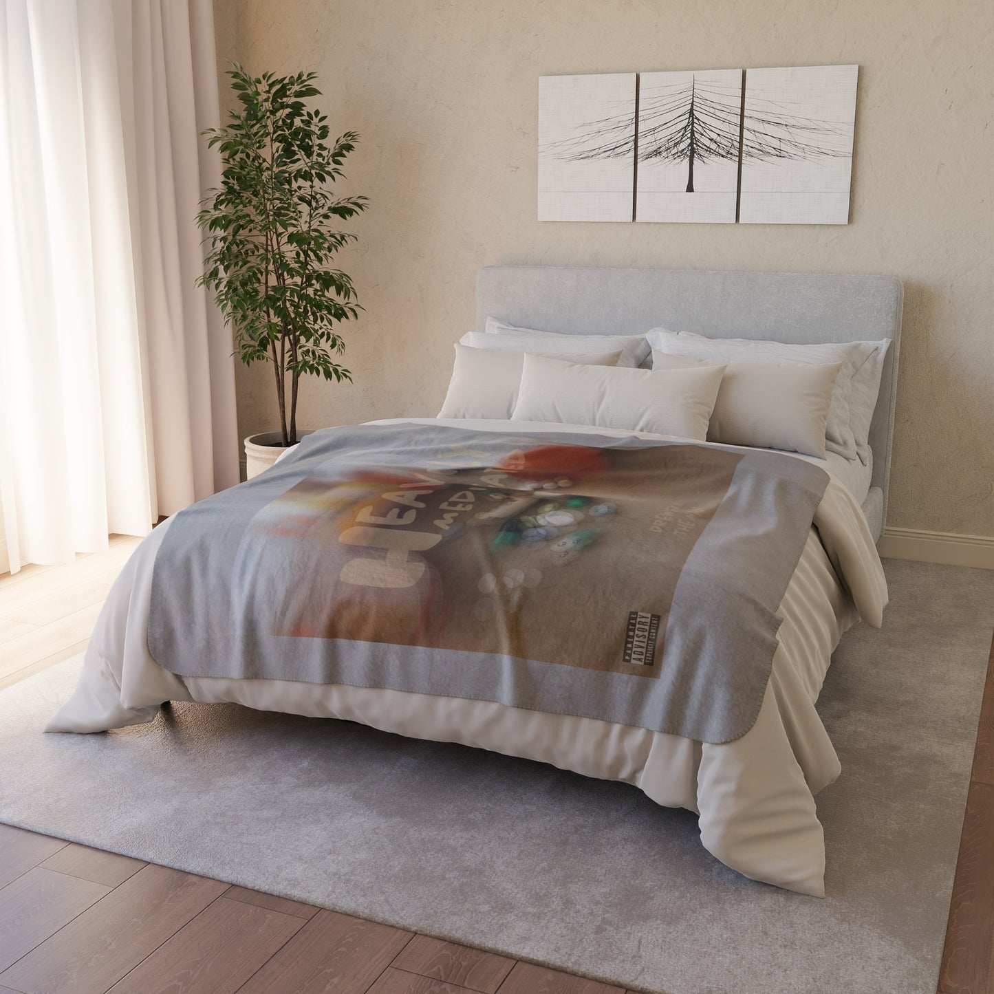 "Heavily Medicated" Fleece Sherpa Blanket