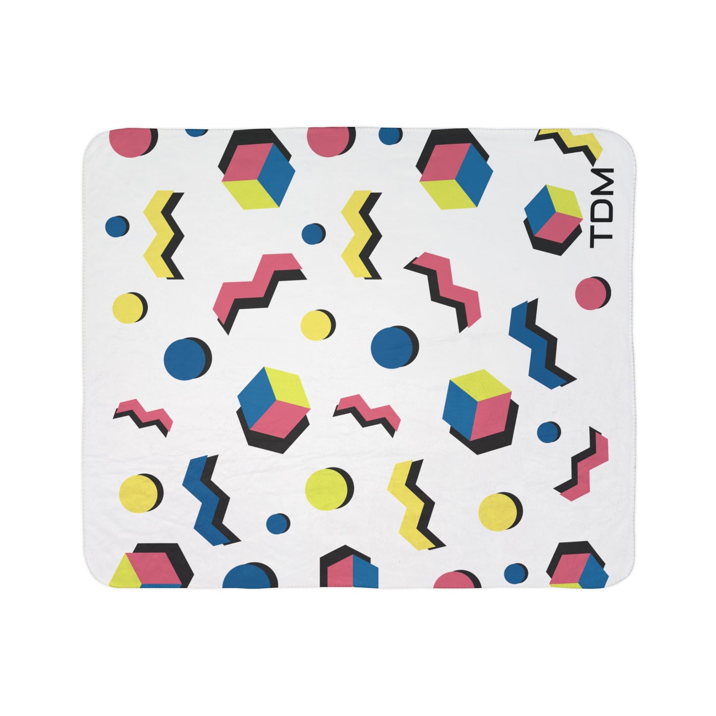 TDM "Geometric" Fleece Sherpa Blanket
