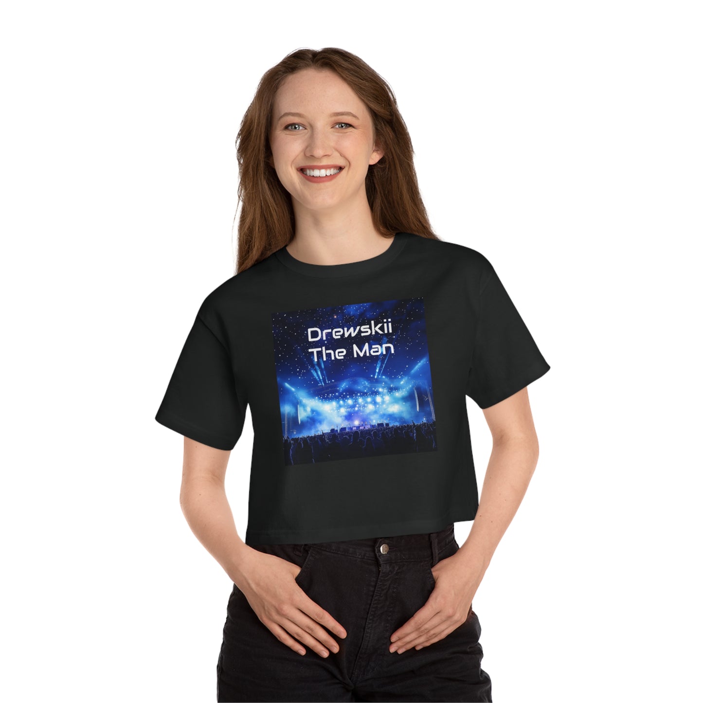 Women's "Lights" Drewskii The Man Cropped T-Shirt